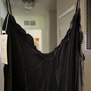 Black, slightly sheer, summer dress NWT. size L.